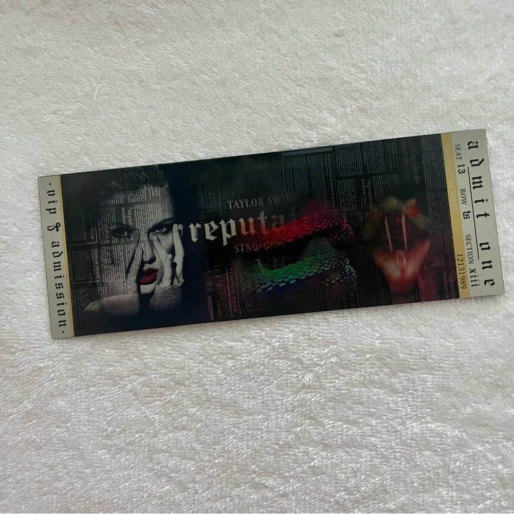 Taylor Swift Holographic Reputation Stadium Tour Ticket